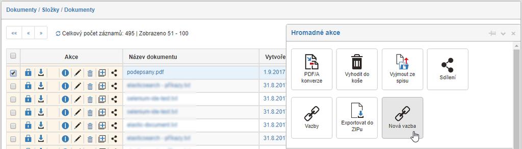 10 Vazby Mezi dokumenty uloženými v dokumentové části FormFlow je možné vytvářet vazby různých typů například originál a kopie, nadřazený a podřízené dokumenty a podobně.