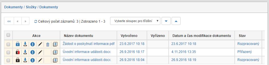 2.3 Fulltext Záložka Fulltext umožňuje vyhledávat kdekoli v dokumentu či jeho metadatech. Zadejte řetězec do pole Hledaný výraz a potvrďte tlačítkem Odeslat.