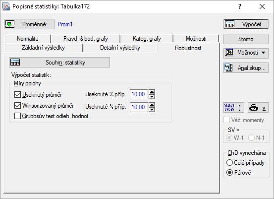 V případě, kdy se ve výběrovém souboru nacházejí odlehlé nebo extrémní hodnoty nemusejí výše uvedené charakteristiky správně plnit svou funkci.