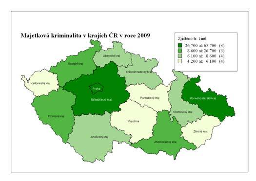 2.2 Vývoj jednotlivých druhů trestné činnosti. Rozbor jednotlivých problematik v oblasti vnitřní bezpečnosti a veřejného pořádku 2.2.1 Majetková kriminalita I.