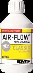 EMS / ClasenUno Prášek Air-Flow Classic Comfort Profylaktický prášek složený ze speciálně upraveného bikarbonátu sodného pro supragingivální odstraňování povlaku, pigmentací a leštění zubů.
