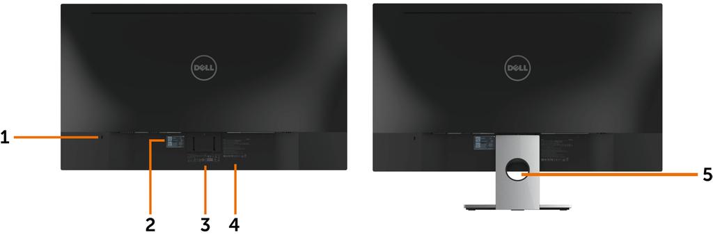 2 Čárový kód, výrobní číslo a servisní štítek Viz v případě kontaktu technické podpory společnosti Dell.