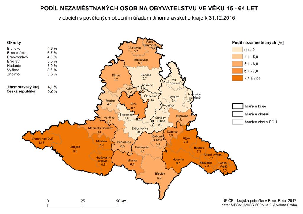 17: Podíl nezaměstnaných osob na obyvatelstvu ve věku 15-64 v