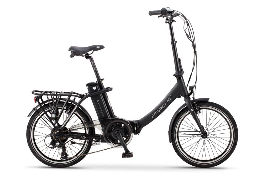 SILENT 374 Wh e-city tocho Alloy 6061 / 16,5 Pevná Apache Power Silent Bafang 250 W 36 V / 10,4 Ah (374 Wh) LED 46T Shimano Tourney TX300 Shimano Revo Shift / 1x7 Spectro V-brake až 80 km 18,2 kg