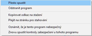 V některých případech se nám zobrazí bezpečnostní upozornění. Toto upozornění závisí na nastavení a verzi systému.