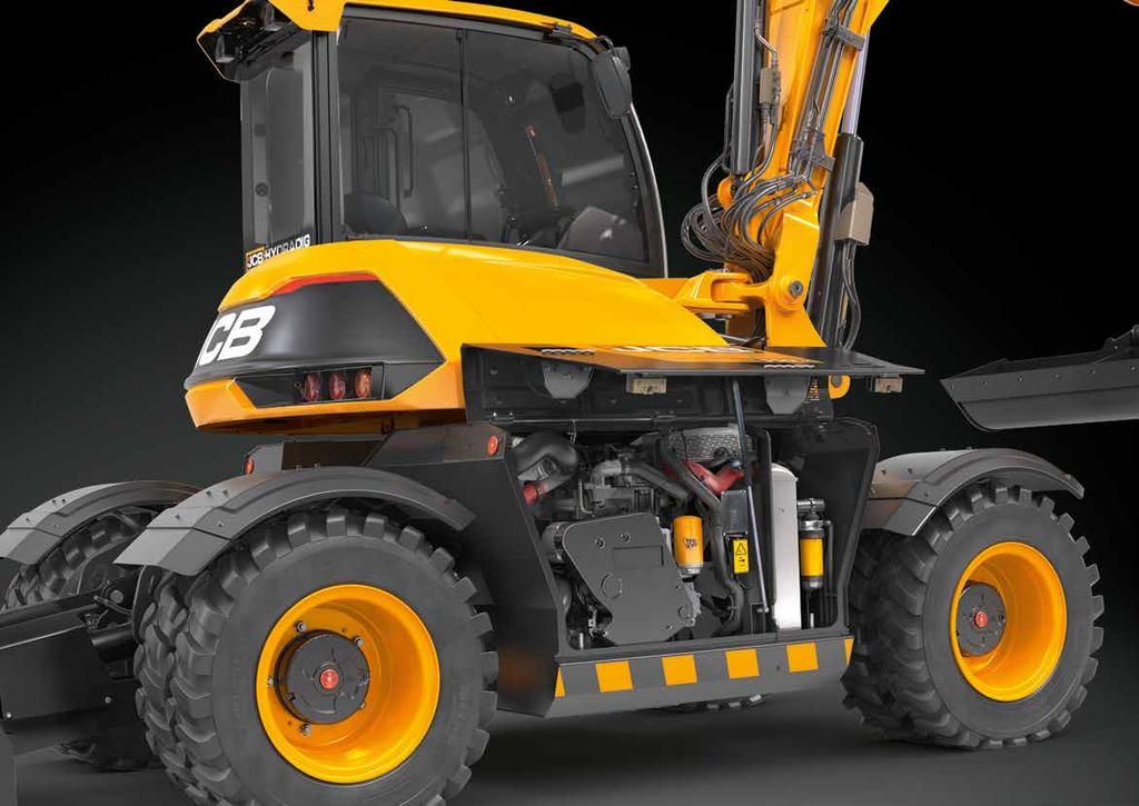 ÚDRŽBA SERVISNÍ NÁKLADY Pro pohon JCB HYDRADIG 110W byl použit motor 81kW T4i JCB Ecomax,