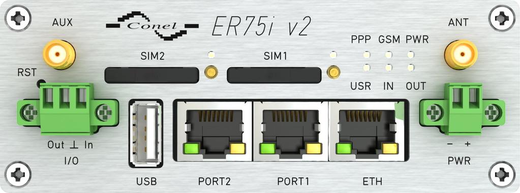 Verze routeru Obrázek 2: C elní panel ER75i v2b Obrázek 5: C elní panel