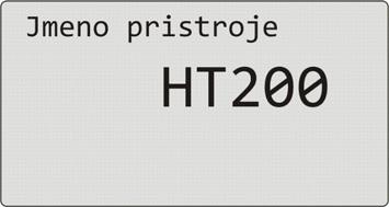 Konfigurač ní úroveň System nastavení systémových parametrů Jmeno pristr. Jméno přístroje. Pomocí tlačítka ENTER procházejte jednotlivé znaky. Pomocí šipek nastavte požadovaný znak.