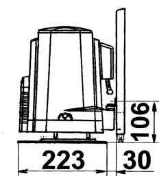 ZÁSTAVBOVÉ ROZMERY Zostava sady KIT K 500: 1 ks motor K 500 1 ks riadiaca elektronika 1 ks rádiový prijímač 1 ks