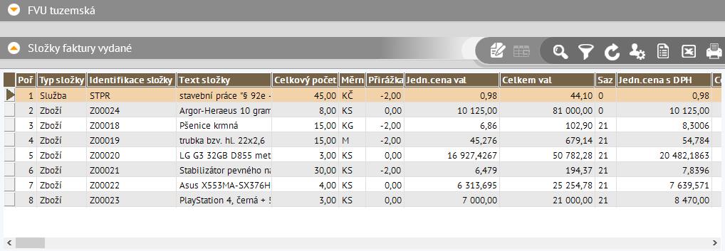 Do levé části byla doplněna nová ikona pro zavření a otevření forem. Má význam hlavně v případě, že je stránka složena z více forem (částí).