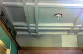 6 a) Hydroelectric power station Staré Hory, b) detail of the outlet, c) detail of the coffered ceiling with a light Obr.