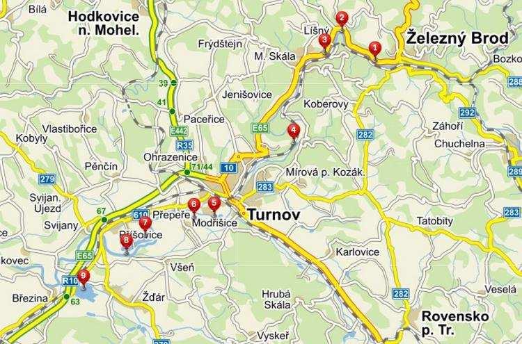 Od něj jsem také získal jména lokalit, kde byly budky umístěny: Železný Brod - Dvírka (1), Splzov (2), Líšný (3), Bukovina (4), Nudvojovice (5), Modřišice - slepé rameno Jizery (6), Velký Písečák u