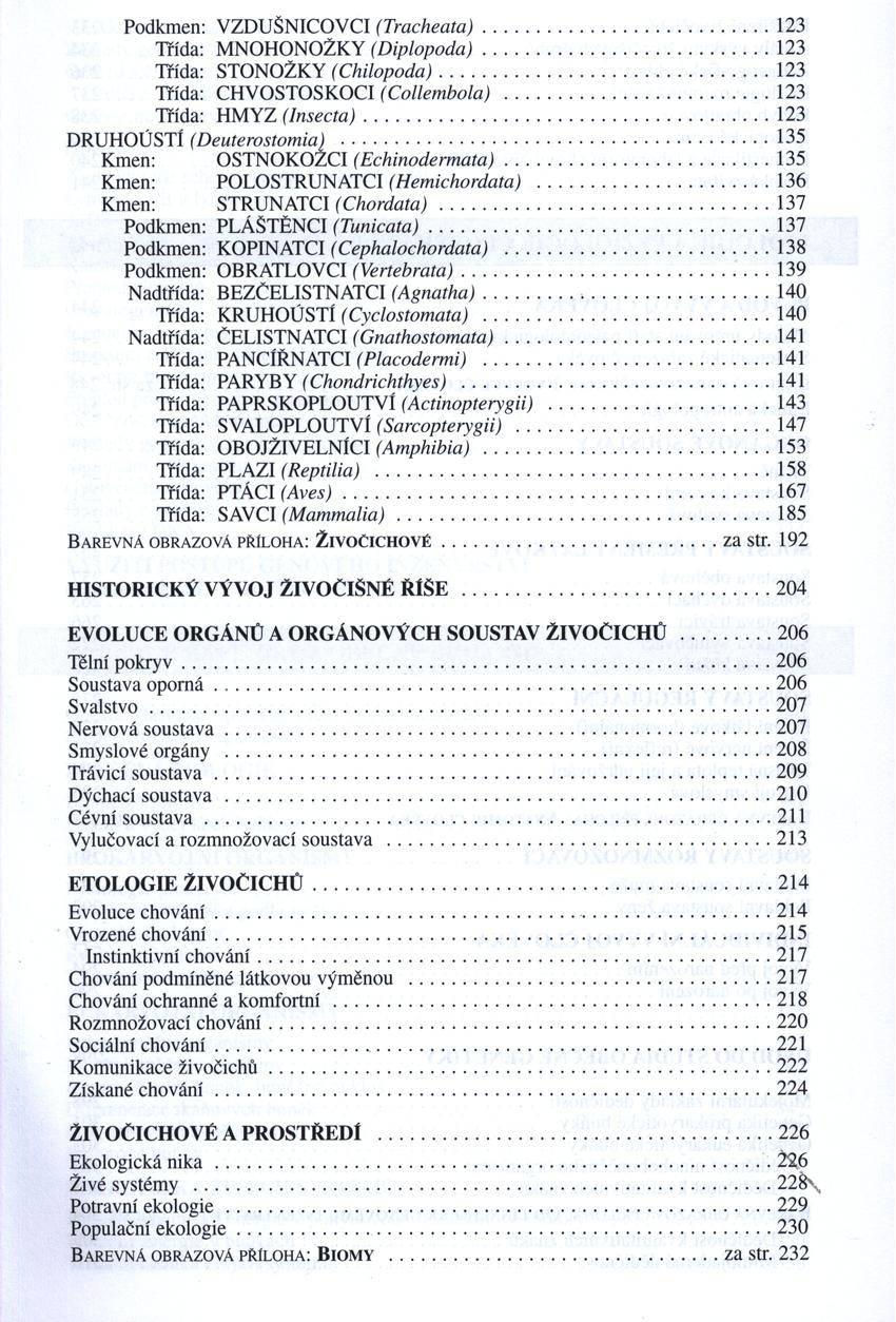 Podkmen: VZDUŠNICOVCI (Tracheata)... 123 Třída: MNOHONOŽKY (D iplopoda)...123 Třída: STONOŽKY (Chilopoda)... 123 Třída: CHVOSTOSKOCI (Collembola)... 123 Třída: HMYZ (Insecta).