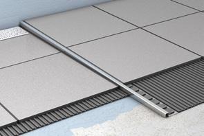 Liniové odvodnění ShowerDrain ShowerStep - přechodové lišty ACO ShowerStep Informace o produktu Z nerezové oceli, materiál 1.