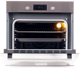 x 640 x 640 mm EAN 8594186720231 A Nerezový design Objem trouby 60 l Ovládací knoflíky zamačkávací Digitální displej přehledný programátor Časovač 8 programů spodní topné těleso, vysoký gril, nízký