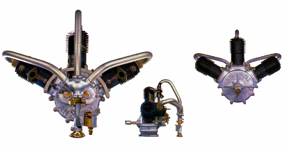 Obr. 2 Motor Anzani, použit při prvním překonání Lamanšského průlivu [7] Významným se pro další vývoj stal vodou chlazený motor firmy Hispano Suiza,