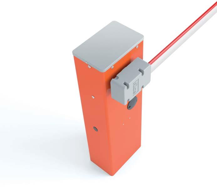 AUTOMATICKÉ DOPRAVNÍ ZÁVORY WIDE Motor na 24 Vdc, vestavěná řídicí jednotka, seřiditelné funkce rychlosti a ochrany proti nárazu ramene, ramena od 3 do 7 m.