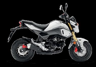 Na svou hmotnost má MSX125 až dost silnou kotoučovou přední brzdu, zaručující