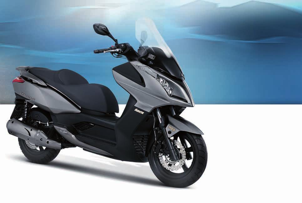 VÝKONNÝ A KULTIVOVANÝ MOTOR S ELEKTRONICKÝM VSTŘIKOVÁNÍM PALIVA 125i ABS DOWNTOWN 125i ABS v kamenné šedé metalíze BRZDOVÝ
