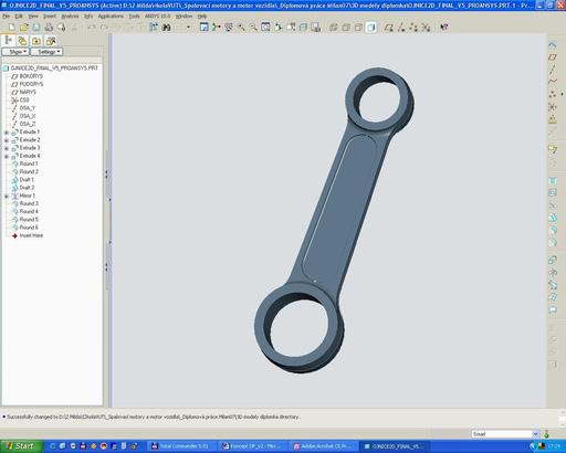 Prvním krokem k provedení výpočtu v prostředí MKP je tvorba prostorového modelu. V programu ANSYS je možné z jednoduchých tvarů a příkazů tento model realizovat.