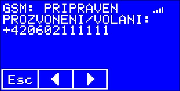 Možné stavy komunikace jsou: HLEDA MODUL INICIALIZACE ZABLOKOVANO PRIPRAVEN ODESILA SMS KONTROLA SMS Regulátor se pokouší navázat komunikaci s modulem.