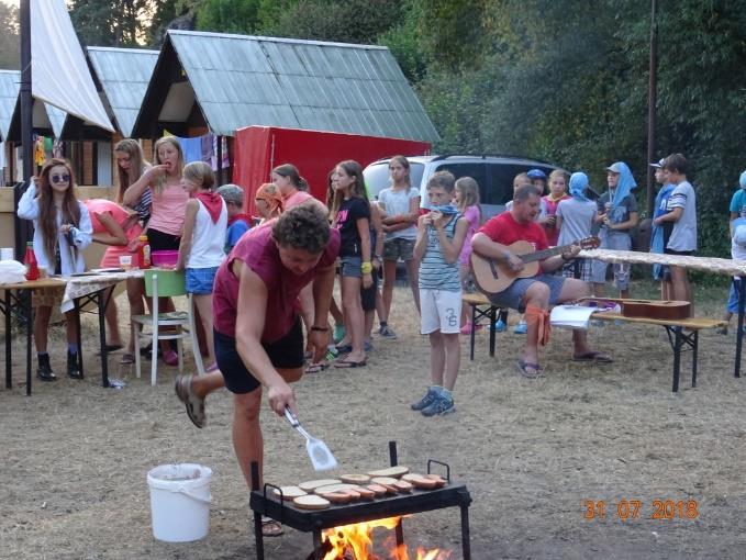 Po snídani a ranním nástupu jsme se pustili do vodních her.