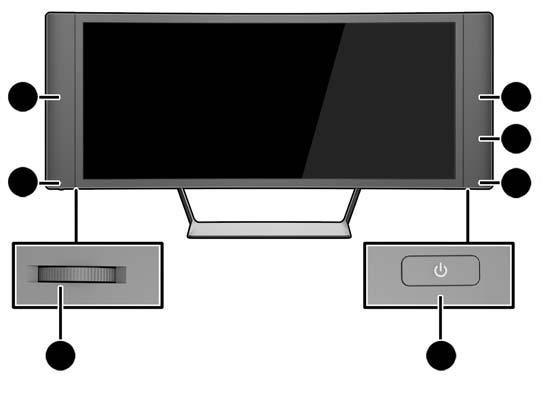 Identifikace ovládacích prvků na předním a spodním panelu Ovládací prvek Funkce 1 Reproduktory Poskytují vynikající zvuk.