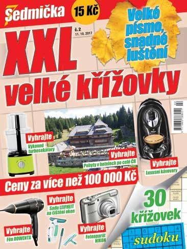 Sedmička Křížovky XXL Vydavatelství Empresa Media uvádí na trh nový titul Sedmička Křížovky XXL, který je specifický velkým formátem a zvětšeným písmem.