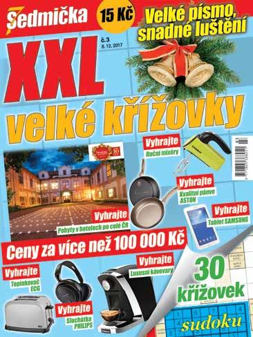 Každé vydání přináší výhry za více než sto tisíc korun Specifický velký formát a zvětšené písmo 147 100 24 790 Profil čtenářů titulu Sedmička i Sedmička nabízí masový zásah napříč