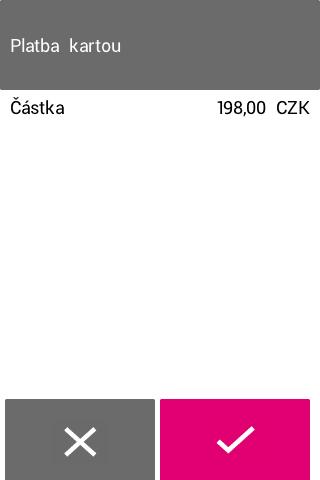 4.5 Platba v hotovosti Platbu v hotovosti vyvoláte na obrazovce Rychlý prodej či Shrnutí platby pomocí ikony se symbolem peněz či stiskem tlačítka OK.