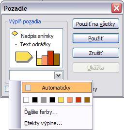 Po dokončení výberu farieb klikneme na tlačidlo Pridať ako štandardnú schému. 5. Tlačidlom Použiť uzavrieme dialógové okno Úprava farebnej schémy. 6.