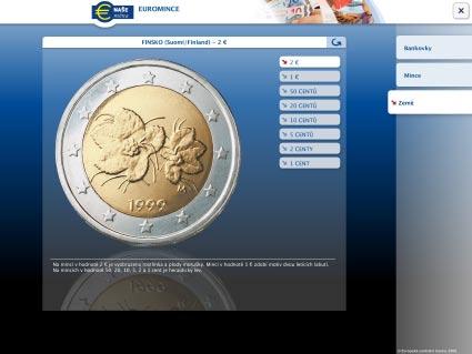 2.1 Eurobankovky a mince Tak se nazývá interaktivní prezentace o eurobankovkách a