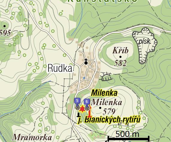 Její sedimenty totiž leží na území blanenského prolomu v okolí Olomučan na jurských vápencích, kdežto mimo tuto strukturu, o pár desítek metrů dále, transgredovaly již přímo na horniny brněnského