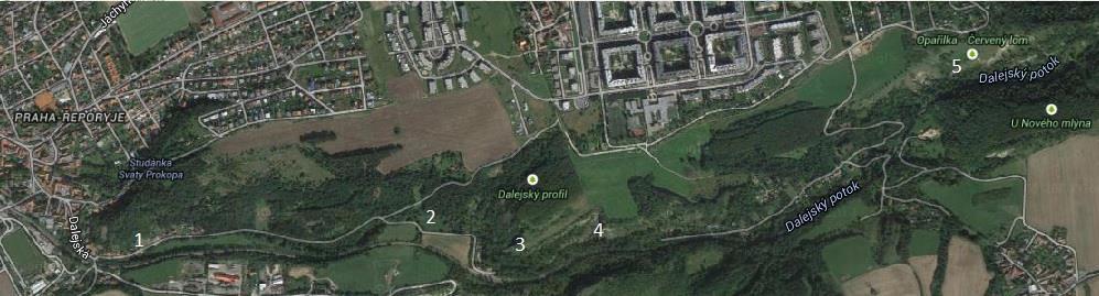 5 Exkurze v Dalejském údolí Každá ze zmíněných lokalit má svá specifická rostlinná společenstva, či geologické prvky, které se dají využít v rámci exkurzního vzdělávání studentů druhých stupňů