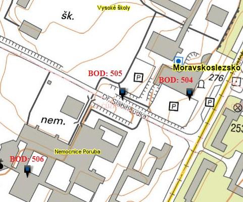 nejspolehlivější. Viz obr. č. 11, 12, 13. Obr. č. 12: Body 501, 502, 503.