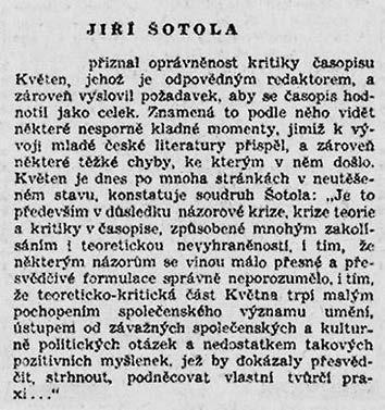 POLITICKÉ A KULTURNÍ SOUVISLOSTI kupříkladu o Jarmilu Glazarovou, Ladislava Štolla, Ivana Skálu, Zdeňka Pluhaře a Jiřího Taufra).
