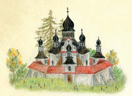 12. Co je to ambit? A. studna s kovovým krytem B. krytá chodba otevřená do dvora C. zděný komín Kostel Nejsvětější Trojice Necelý kilometr za městem najdete poutní barokní kostel Nejsvětější Trojice.