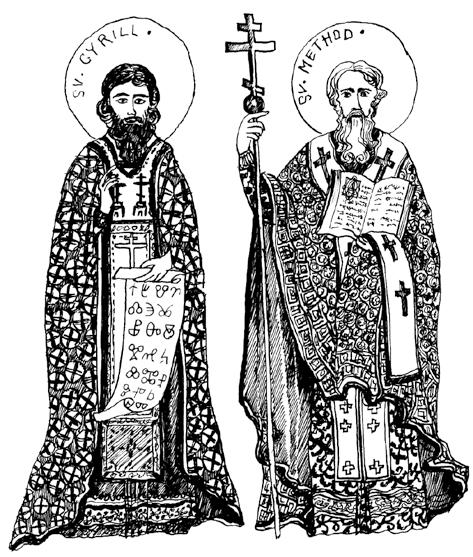 Víš, odkud přišli Konstantin a Metoděj na Velkou Moravu? 2. Řekli ti ve škole, co to jsou hlaholice a cyrilice? 3. Pokus se zjistit, kdy a kde přijal Konstantin jméno Cyril? 4.