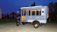 hadrava.net, www.klikov.net Trolejbus TMG 1907 Repliku historického trolejbusu TMG 1907 můžete vidět a svézt se v něm v Českých Velenicích. Zde byla vůbec první trolejbusová linka na českém území.