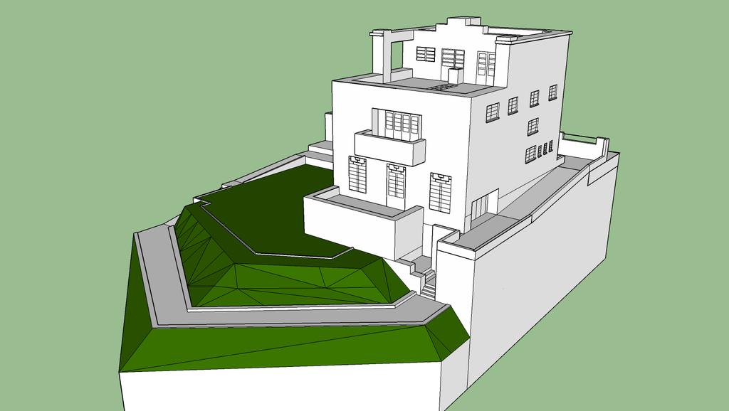 Pohledy na vilu v modelu SketchUP