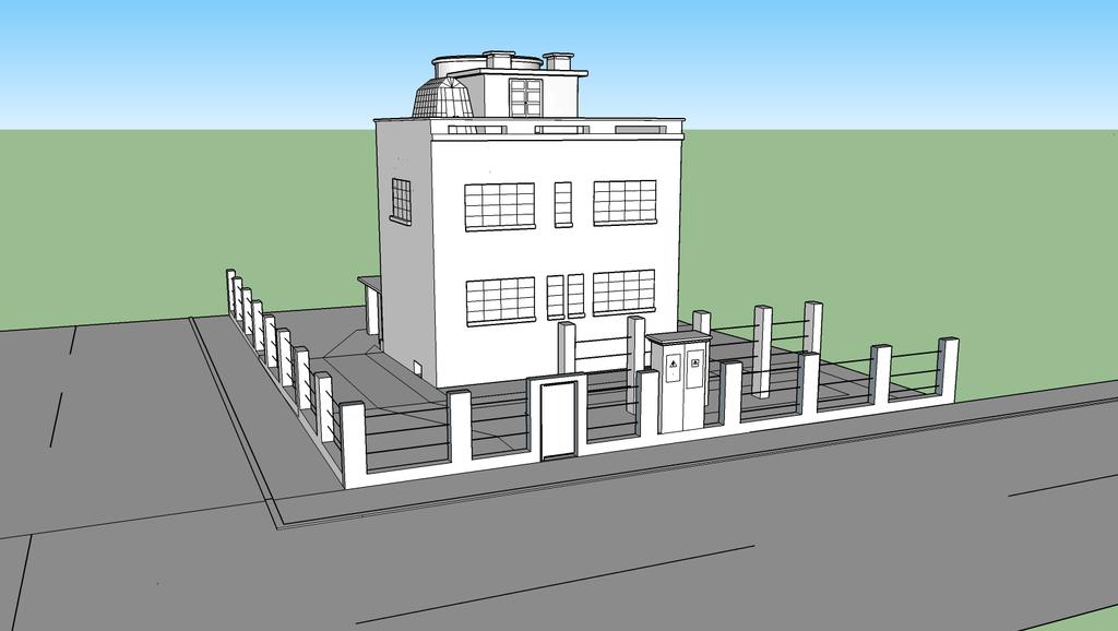 Pohledy na vilu v modelu SketchUP