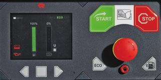 Rosenbauer - RS 14 EFI & RS 14 SUPER SILENT EFI Tlačítko Stop Pro vypnutí elektrocentrály tlačítko krátce stiskněte. Přepínač zap./vyp.