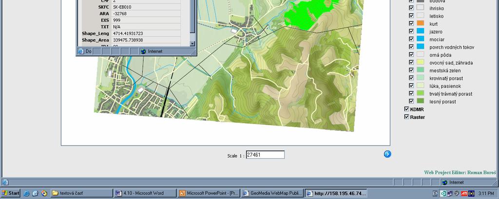 Geografické informačné služby Priestorové prieniky Interaktívna