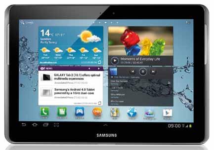 259 Galaxy Tab 2 10.1 Jednoduchá komunikácia a vysoký výkon. 10,1-palcový širokouhlý displej TFT 4.