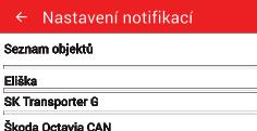 Nedoporučuje se tuto volbu používat na nezabezpečených zařízeních. 3.1. Nastavení notifikací V této nabídce lze upravovat nastavení pro push notifikace ze všech zařízení na daném účtu (tj.