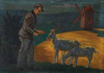 léta, 50 x 70,5 cm, sign. LD V. Držkovic, malba místy poškozena, žák prof. A. Zdrazila, prof. R. Jettmara a F.