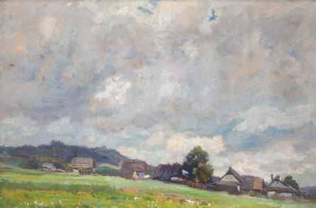 218 František - Cína Jelínek (1882 1961) Chaloupky olej, karton, 25,5 x 38 cm, sign.