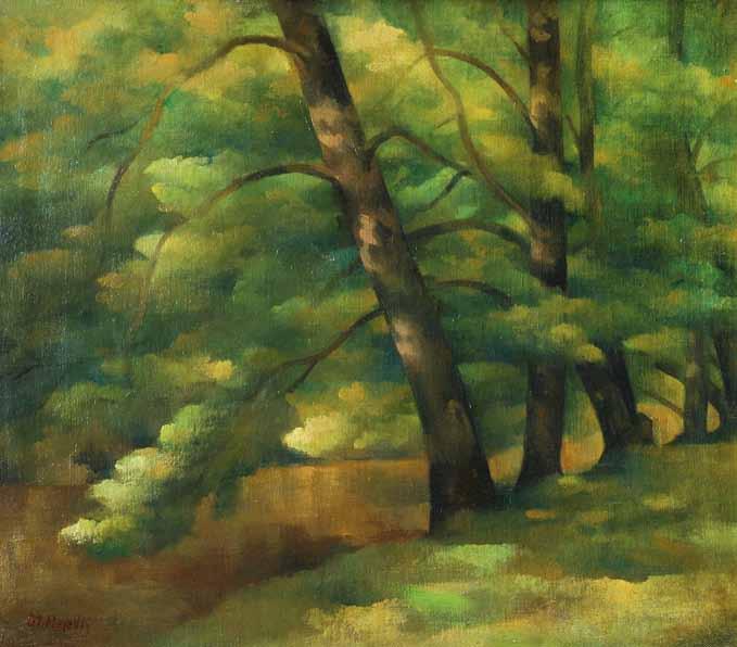 227 227 Otakar Nejedlý (1883 1957) Lesní krajina s potokem olej, plátno, 1927, 59 x 47 cm,