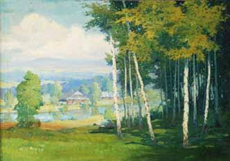 at Radhošťská 8 000 Kč ( 320) (12 000-15 000 Kč) 232 Karel Schadt (1888 1955) Březový háj olej, plátno, 67 x 97
