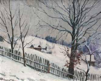 000-25 000 Kč) 242 243 Karel Hofman (1906 1998) Zimní krajina olej, plátno, 64,5 x 79,5 cm, sign. LD K.